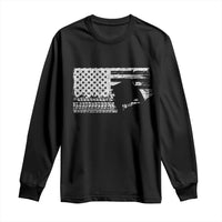 Off Road QUAD ATV Car Adventure Vintage American Flag Long Sleeve Shirt - Wonder Print Shop