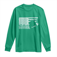 Off Road QUAD ATV Car Adventure Vintage American Flag Long Sleeve Shirt - Wonder Print Shop