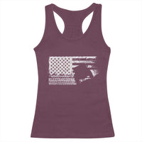 Off Road QUAD ATV Car Adventure Vintage American Flag Racerback Tank Top - Wonder Print Shop