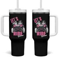 Funny Lets Ride Bitches Tumbler With Handle UTV SXS Four Wheeler UTV Offroad Mudding - Wonder Print Shop