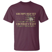 Funny Grumpy Old Vet I Do What I Want T Shirt Military Veteran Camo American Flag - Wonder Print Shop