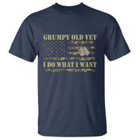 Funny Grumpy Old Vet I Do What I Want T Shirt Military Veteran Camo American Flag - Wonder Print Shop