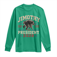 Jimothy For President 2028 Long Sleeve Shirt Funny Jimothy The Raccoon Seattle Trash Panda Meme