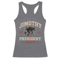 Jimothy For President 2028 Racerback Tank Top Funny Jimothy The Raccoon Seattle Trash Panda Meme