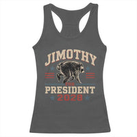 Jimothy For President 2028 Racerback Tank Top Funny Jimothy The Raccoon Seattle Trash Panda Meme
