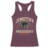 Jimothy For President 2028 Racerback Tank Top Funny Jimothy The Raccoon Seattle Trash Panda Meme
