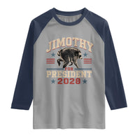Jimothy For President 2028 Raglan Shirt Funny Jimothy The Raccoon Seattle Trash Panda Meme