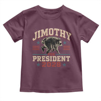 Jimothy For President 2028 Toddler T Shirt Funny Jimothy The Raccoon Seattle Trash Panda Meme