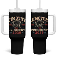 Jimothy For President 2028 Tumbler With Handle Funny Jimothy The Raccoon Seattle Trash Panda Meme