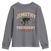 Jimothy For President 2028 Youth Sweatshirt Funny Jimothy The Raccoon Seattle Trash Panda Meme