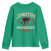 Jimothy For President 2028 Youth Sweatshirt Funny Jimothy The Raccoon Seattle Trash Panda Meme