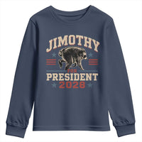 Jimothy For President 2028 Youth Sweatshirt Funny Jimothy The Raccoon Seattle Trash Panda Meme
