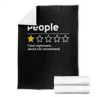 People 1 Star Total Nightmare Would Not Recommend Throw Blanket Funny Sarcastic