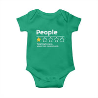 People 1 Star Total Nightmare Would Not Recommend Baby Onesie Funny Sarcastic