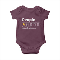 People 1 Star Total Nightmare Would Not Recommend Baby Onesie Funny Sarcastic