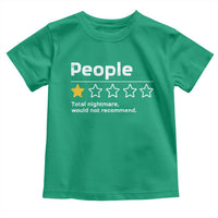 People 1 Star Total Nightmare Would Not Recommend Toddler T Shirt Funny Sarcastic
