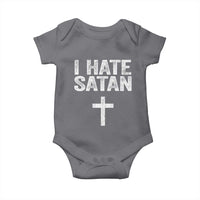 I Hate Satan Baby Onesie Funny Christian Jesus Cross