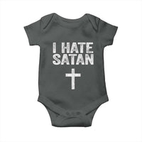 I Hate Satan Baby Onesie Funny Christian Jesus Cross