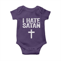 I Hate Satan Baby Onesie Funny Christian Jesus Cross