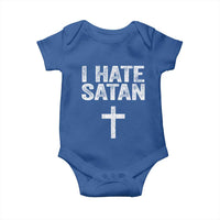 I Hate Satan Baby Onesie Funny Christian Jesus Cross
