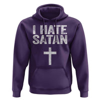 I Hate Satan Hoodie Funny Christian Jesus Cross