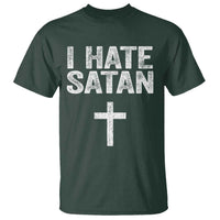 I Hate Satan T Shirt Funny Christian Jesus Cross