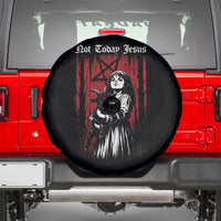 Not Today Jesus Gothic Dark Art Creepy Halloween Spare Tire Cover
