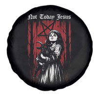 Not Today Jesus Gothic Dark Art Creepy Halloween Spare Tire Cover