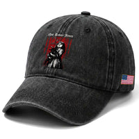Not Today Jesus Gothic Dark Art Creepy Halloween Washed Cotton Baseball Cap