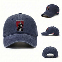 Not Today Jesus Gothic Dark Art Creepy Halloween Washed Cotton Baseball Cap