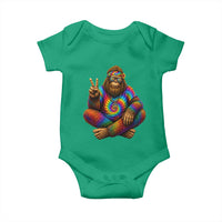 Hippie Bigfoot Peace Sign Tie Dye Sasquatch Baby Onesie