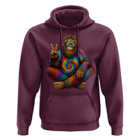 Hippie Bigfoot Peace Sign Tie Dye Sasquatch Hoodie