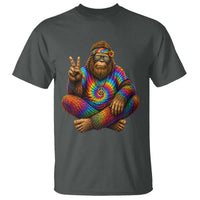Hippie Bigfoot Peace Sign Tie Dye Sasquatch T Shirt