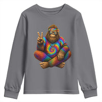Hippie Bigfoot Peace Sign Tie Dye Sasquatch Youth Sweatshirt