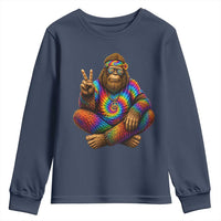 Hippie Bigfoot Peace Sign Tie Dye Sasquatch Youth Sweatshirt