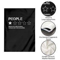 People 1 Star Absolute Nightmare Would Not Recommend Garden Flag Funny Bold Text
