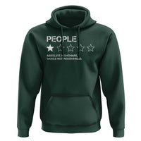 People 1 Star Absolute Nightmare Would Not Recommend Hoodie Funny Bold Text