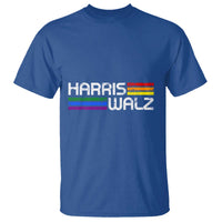 Harris Walz T Shirt LGBT Rainbow Flag Retro Faded Stripes - Wonder Print Shop