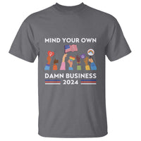 Harris Walz T Shirt Mind Your Own Damn Business 2024 American Flag Rainbow LGBT - Wonder Print Shop