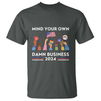 Harris Walz T Shirt Mind Your Own Damn Business 2024 American Flag Rainbow LGBT - Wonder Print Shop