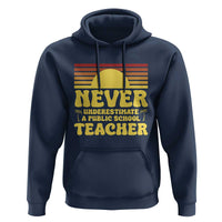 Harris Walz Hoodie Never Underestimate A Public School Teacher Sunshine Coconut Tree - Wonder Print Shop