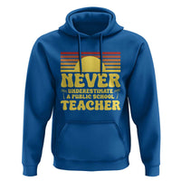 Harris Walz Hoodie Never Underestimate A Public School Teacher Sunshine Coconut Tree - Wonder Print Shop