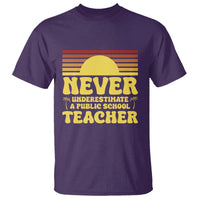 Harris Walz T Shirt Never Underestimate A Public School Teacher Sunshine Coconut Tree - Wonder Print Shop