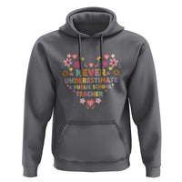Harris Walz Supporter Hoodie Never Underestimate A Public School Teacher Flower Heart - Wonder Print Shop