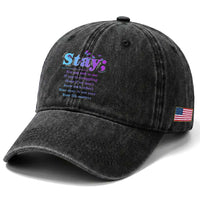 Suicide Prevention Awareness Washed Cotton Baseball Cap Stay You Can Talk To Me Your Story Is Not Over Your Life Matters Semicolon