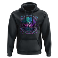 Suicide Prevention Awareness Hoodie Rise Against All The Odds Teal And Purple Tree Butterfly - Wonder Print Shop