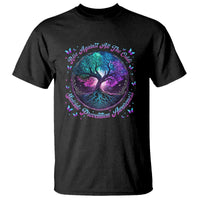 Suicide Prevention Awareness T Shirt Rise Against All The Odds Teal And Purple Tree Butterfly - Wonder Print Shop