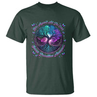 Suicide Prevention Awareness T Shirt Rise Against All The Odds Teal And Purple Tree Butterfly - Wonder Print Shop