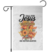 Funny Christian Garden Flag Fall For Jesus He Never Leaves Thanksgiving - Wonder Print Shop