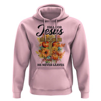 Funny Christian Hoodie Fall For Jesus He Never Leaves Thanksgiving